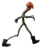 Kreative Holzfigur mit Schutzhelm als Symbol für Baumfällung und Baumpflege